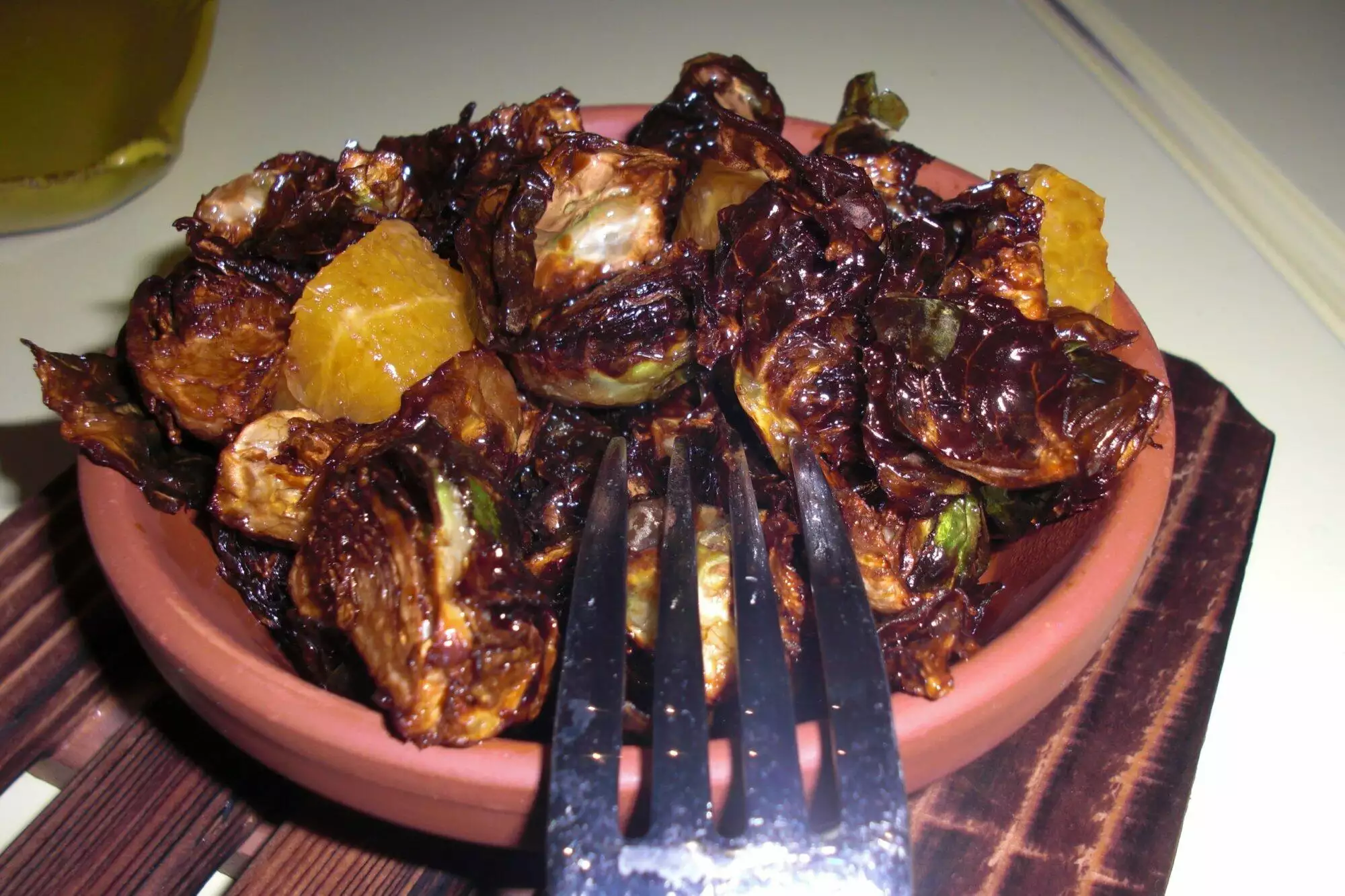 Brussels sprouts with orange and sweet soy