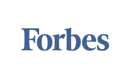 The Forbes logo on a white background, promoting culinary tours and group tours in Miami.