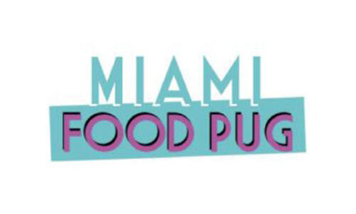 Miami food pug logo on a white background featuring Miami Food Tours.
