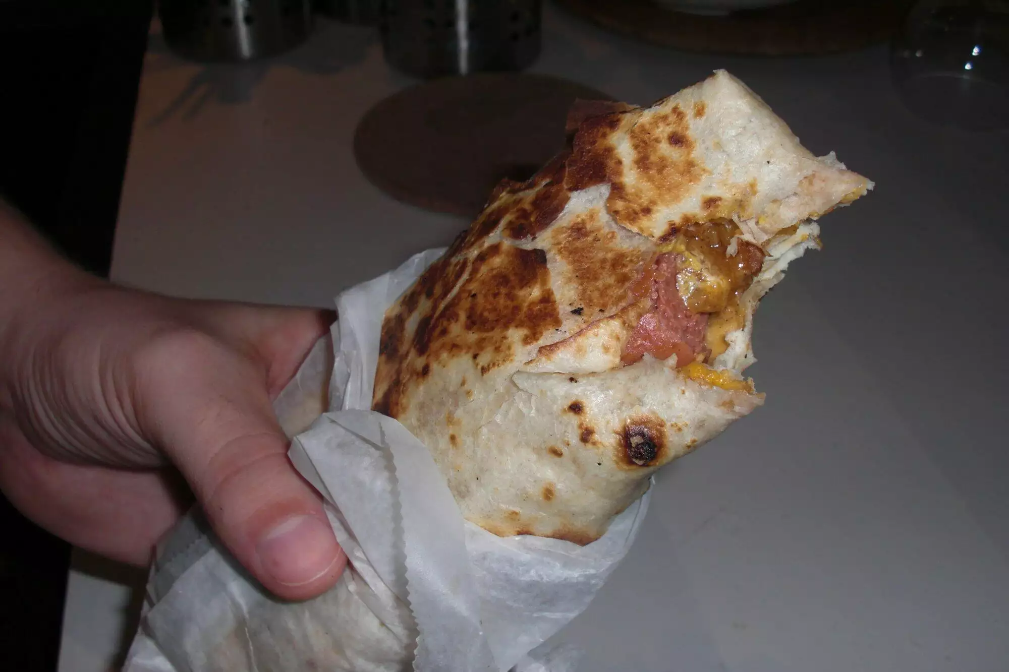 burrito dog from dogma grill upper east side Miami