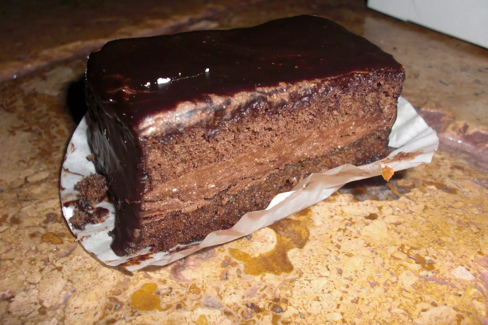 chocolate cake from buena vista deli