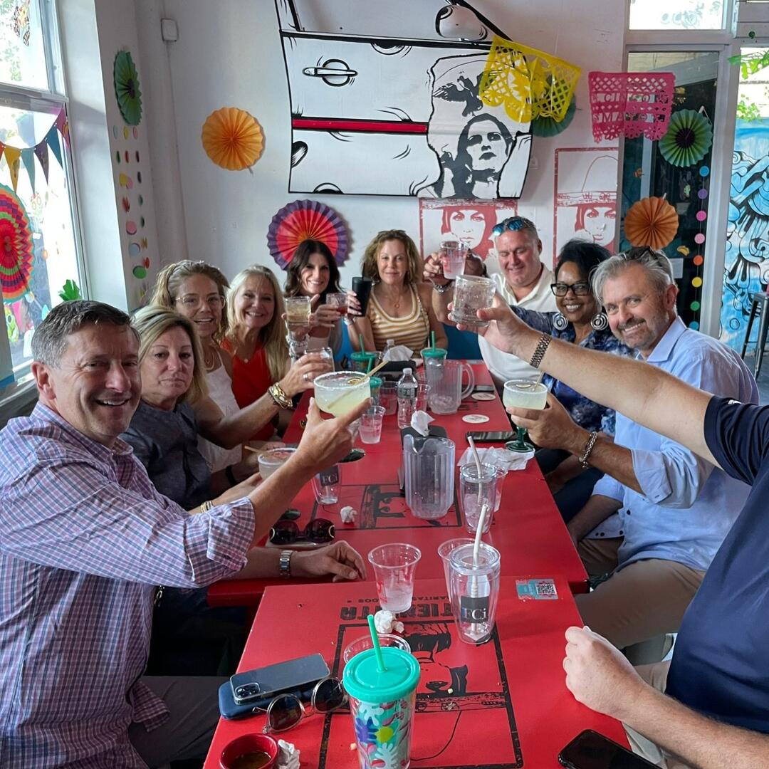 A group of people enjoying a private food tour in Miami.